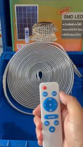 แถบไฟเส้น 24V LED SOLAR ไฟเส้นโซล่าเซลล์ ยาว 10 วินชั่น ปรับสัมผัส 8 สเต็ป ปลอดภัย ขาว วอร์มไวท์ รุ้ง RGB มีให้เลือก