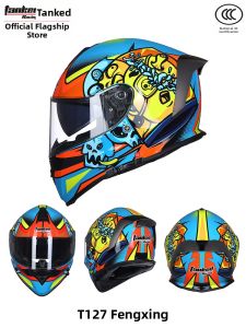 Windproof and Warm Full Face Motorcycle Helmet with Dual Lens