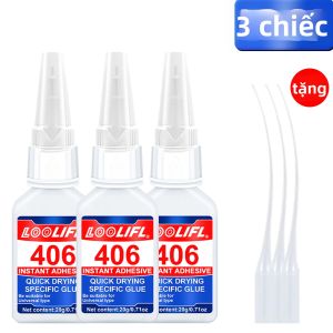 LOOLIFL | LOOLIFL406 Keo Siêu Dính Nhanh Khô Cyanoacrylate Keo Dán Đa Bề Mặt Cường Lực Cao Cho Kim Loại Nhựa Gốm Dự Án DIY