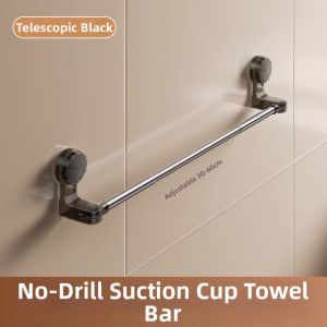 Suction Pad No-drill Adjustable Towel Rack