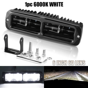 6-Inch 25W Mini LED Light Bar - WHITE Auxiliary Fog Light with 6D Lens Wide Voltage (12-24V) Waterproof Spot Beam for Cars Trucks Off-Road