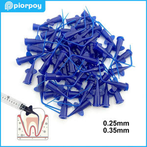 PIORPOY 100Pc/Bag Dental Plastic Long Curved Pre-bent Needle Tips Dentistry Capillary Syringe Irrigation Tip Odontologia Product