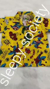 New Marvel ชุดนอนเด็ก ลายมาเวล ฮีโร่รวม สไปเดอร์แมน ฮัก กัปตันอเมริกา ไอรอนแมน ลิขสิทธิ์แท้ ผ้าคอตตอน100% ไม่ยืด แขนสั้น-ขายาว แขนยาว-ขายาว