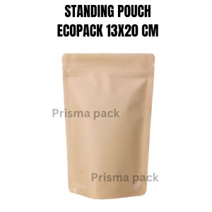 kemasan standing pouch ecopack /kraftpaper 13x20 isi 50 pcs