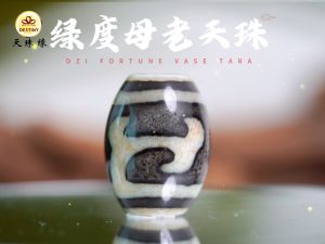 DZI DESTINY GREEN TARA DZI TIBETAN ANTIQUE DZI 天珠缘 绿度母天珠 西藏百年老天珠 灵性之珠 提升事业智慧CAREER WISDOM PROTECTION