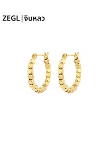 zengliu | Bông Tai Vàng Độc Đáo Hình Tròn Sang Trọng