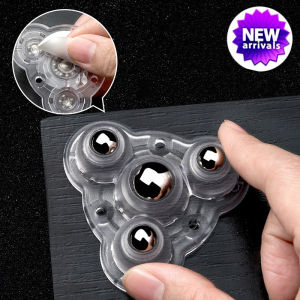 New 4Pcs Self Adhesive Type Mute Ball Universal Wheel 300Kg 3 Beads Furniture Casters Wheels Stainless Steel Wheel 360° Rotation