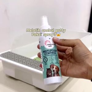 Pawsitive Vibes Pee Poop Control Potty Training Spray 120ml - Spray Melatih Pipis dan Pup Anjing Dog Potty Training Aid - Pet Toilet Control Kucing Anjing Melatih Pipis Kucing Anjing / Pee and Poop Control Cat Repellent