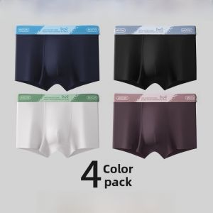 MiiOW | Mens Cotton Underwear Thin Antibacterial Briefs Breathable Large Size Summer Shorts MiiOW Cat Person 2025 New Style Boxer Briefs