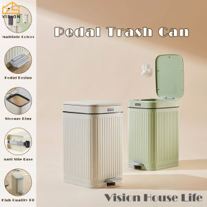 Tầm nhìn 7l/8.5L/10L/14L/8L/12L bước đạp Thùng rác hộ gia đình Slit Thùng rác phòng tắm Báo Chí loại thùng rác gấp cho xe hơi với nắp dung tích lớn giấy Thùng rác bước trên Thùng rác cho nhà và nhà bếp