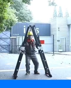 3.7m 4.7m 5.8m Lipat Aluminium Tangga Rumah Tangga Multifungsi Paduan Aluminium Dekorasi Konstruksi Tangga