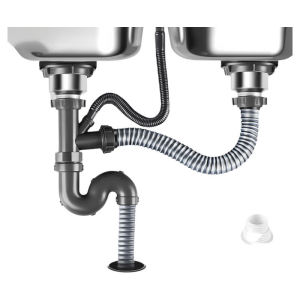 Kitchen Sink Drain Pipe Accessories Universal Sink Drain Set Soft PVC Vegetable Washing Basin Dishwashing Pool Drainage Pipe