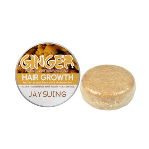 Jaysuing Ginger Handmade Hair Growth Shampo Bar Ginger Thickening Shampoo Solid Bar Ginger Hair Growth Shampoo Soap Hair Growth Care Ginger Hair Cleansing Natural Ginger Organic Fresh Plant Shampoo Bar Oil Control Ginger Shampoo Soap（60g）