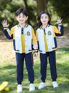 Pure Cotton Three-Piece Set School Uniform Sportswear for Kindergarten And Primary School Children British Style Garden Clothes