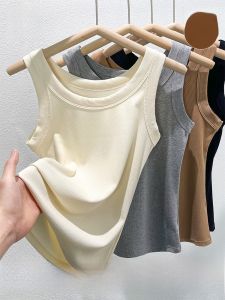 miiow | Slim Fit Strap Vest Womens New 2025 Base Shirt Thin Sleeveless Top Elegant Inner Wear MiiOW Cat Person Simple Style Base Layer