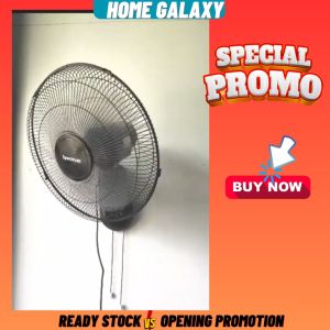 (PROMO) 16 Wall Fan With Pull String Control 16 Inch Auto Fan Wall Fan Kipas Dinding
