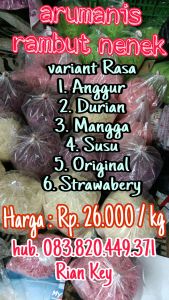 arumanis rambut nenek 1 kg / harga pabrik Variant Rasa