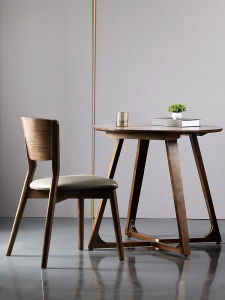Solid Wood Small round Table Coffee Table round Dining Table Home Use Balcony Table Chair Combination Nordic Style Artistic Style