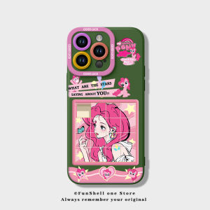 เคสโทรศัพท์ซิลิโคนป้องกันการตกหล่นสำหรับผู้หญิง ปกป้องเลนส์ ดีไซน์การ์ตูนน่ารัก สำหรับ iPhone 16 pro Max 17 XR XS MAX