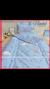 🌱MỀM MÁT🌱Bộ Nệm Gối Cho Bé Đi Học Vải Lụa Lyocell Viscose Mềm Mịn Mát Kèm Túi Đựng _ Nemtot Bedding