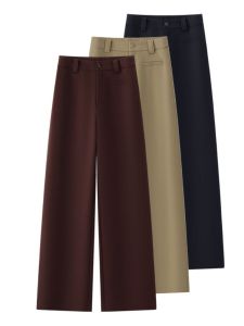 กางเกงขายาวทรงตรงเอวสูงสำหรับผู้หญิง กางเกงขายาวทรงหลวมสบาย ๆ ทรงสลิมฟิต ทรงหลวม ทรงลำลอง ทรงหลวม ทรงหลวม ทรงหลวม