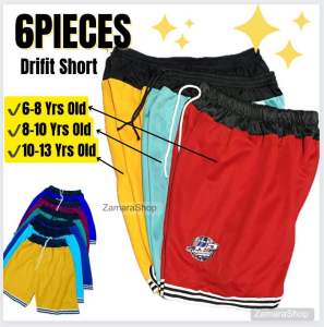 6Pcs na! Short for 6-8/8-10/10-13years old Boy Drifit Paha Shorts Cotton and Comfortable to Wear Pambahay Casual Short