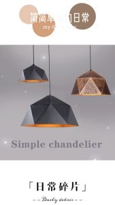Modern Simple Decorative Pendant Lamp Bedroom Living Room Ceiling Light Single Head Black White Geometric Chandelier