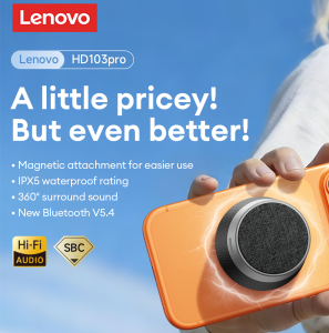 Lenovo | Lenovo HD103 PRO Mini Magnetic Bluetooth Speaker Cell Phone Stand TWS Wireless Loudspeaker Strong Magnet Phone Holder Speaker