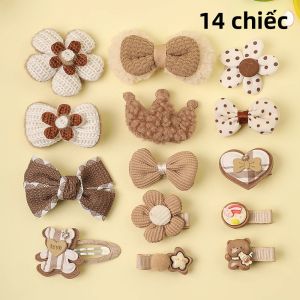 Bộ Kẹp Tóc Phong Cách Bohemian 14/28 Chiếc Quà Tặng Hợp Thời Trang Cho Thanh Thiếu Niên Nữ Trang Trí Barrettes Mũ Polyester Cho Tất Cả Các Mùa