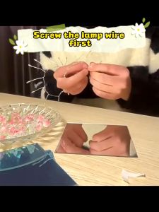 โคมไฟดอกไม้ ทิวลิปไฟทิวลิปรูปร่างทิวลิปของขวัญวันแม่ DIY สำหรับการตก แต่งบ้านห้องนอน 10x10CM ของขวัญปัจฉิม