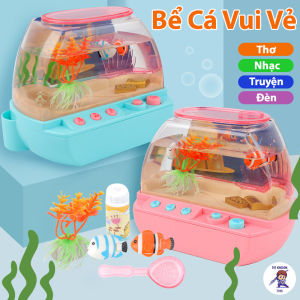 Đồ Chơi Bể Cá Thủy Cung Vui Nhộn Kèm Đèn LED Phát Sáng Và Nhạc Đáng Yêu Bể Cá Thủy Sinh Mini