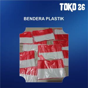 1PK BENDERA MERAH PUTIH PLASTIK / BENDERA PLASTIK RUMBE DALAM 1PK ISI 100 LEMBAR / DALAM 1PK 150METER