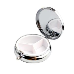 ♩Portable Pill Case Multi Compartment Mini Storage Box With Mirror For Daily Medicine Jewelry Rings Earrings Travel Organizer