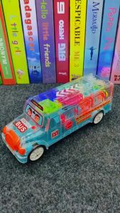 Xe bus đồ chơi cho bé xe buýt phát sáng giúp trẻ phát triển thông minh sáng tạo tặng kèm pin khi mua sản phẩm