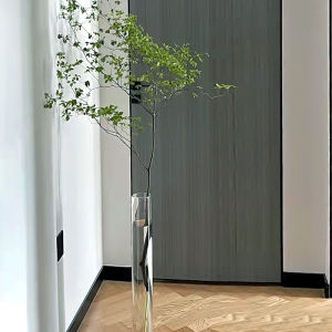 Tall Glass Floor Standing Large Flower Vase Transparent Water Cultivated Long Branch High Height Ultra Large Extra Tall 50 60 80