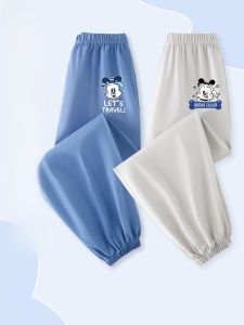 Boys Summer Thin Cotton Mosquito-Resistant Pants Elastic Waist Long Trousers Childrens Clothing Anti-Mosquito Kids Summer Pants