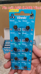 Vỉ 10 Viên Pin VINNIC AG5 / LR48 / L754F / 393 / 193 / LR754 / 309 - Hàng Chính Hãng