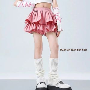 Váy Ngắn Thể Thao Cho Bé Gái Váy Công Chúa Xếp Ly Cho Trẻ Em Váy Ngắn Xếp Ly Cho Bé Gái Váy Ngắn Thể Thao Màu Trắng Cho Bé Gái