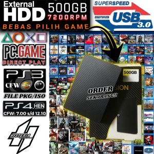 Hardisk Eksternal 500Gb 720/RPM | Hardisk External 500Gb 7200RPM ORI Garansi