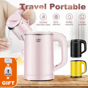 Aolinge 600ML Travel Electric Kettle Mini Portable Traveling Cooking Boiling Boiled Water Heater Cup