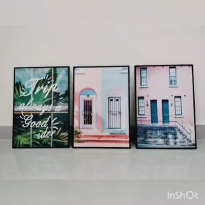 1เซ็ท3รูป กรอบรูป ภาพแขวนผนัง ภาพตกแต่งบ้าน ภาพพิมพ์กรอบ