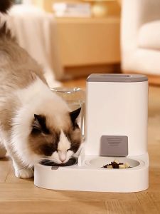 Ceramic Pet Feeder Bowl Automatic Cat Food Feeder Cat Bowl Dog Food Cat Food Water Feeder
