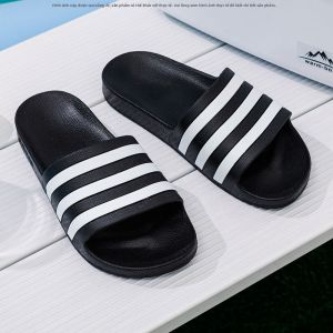 adidas | Summer Casual Sport Sandals Black and White 3 Stripes