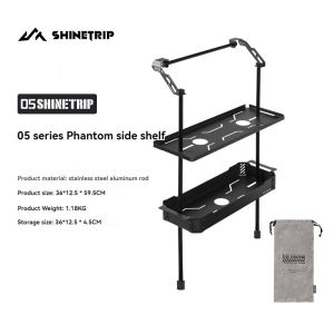 Phantom Side Storage Rack: Outdoor Modular Stainless Steel IGT Camping Rack – Foldable & Portable