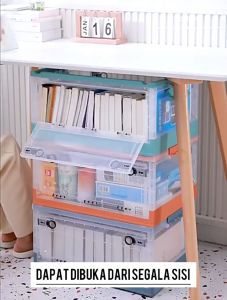 SaveMall Lemari Pakaian Plastik Storage Box Lipat | Folding Container Box Tempat Baju/Mainan Kotak Penyimpanan | Kontainer Storage