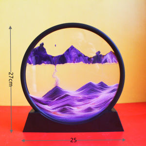 ภาพวาดทรายไหล 3 มิติที่สร้างสรรค์ กล่องทรายสเตอริโอสคอปิกแบบไดนามิก งานศิลปะบรรเทาความเครียด ของตกแต่งแก้วของเหลวสําหรับห้องนั่งเล่น ของขวัญตกแต่ง