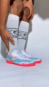 NAZU.ID - Sepatu Futsal Phyton Ultra in Original Nazu White Logo Gold