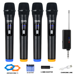 SHALANRA G802/B802 Wireless Microphone Handheld Microphone LCD Screen Intelligent Noise Reduction Karaoke Singing Microphone Working Distance 50M