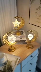 Eyre  LED iron moon lamp orb lamp star moon lamp middle east holiday decorative lights home atmosphere modeling lightsLED iron moon lamp star moon lamp middle east festival decoration lamp
