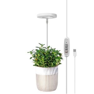 Đèn LED Trồng Cây Quang Phổ Toàn Diện Có Thể Điều Chỉnh Tích Hợp Hẹn Giờ Sử Dụng Nguồn USB Điều Chỉnh Được Chiều Cao Và Góc Chiếu Sáng